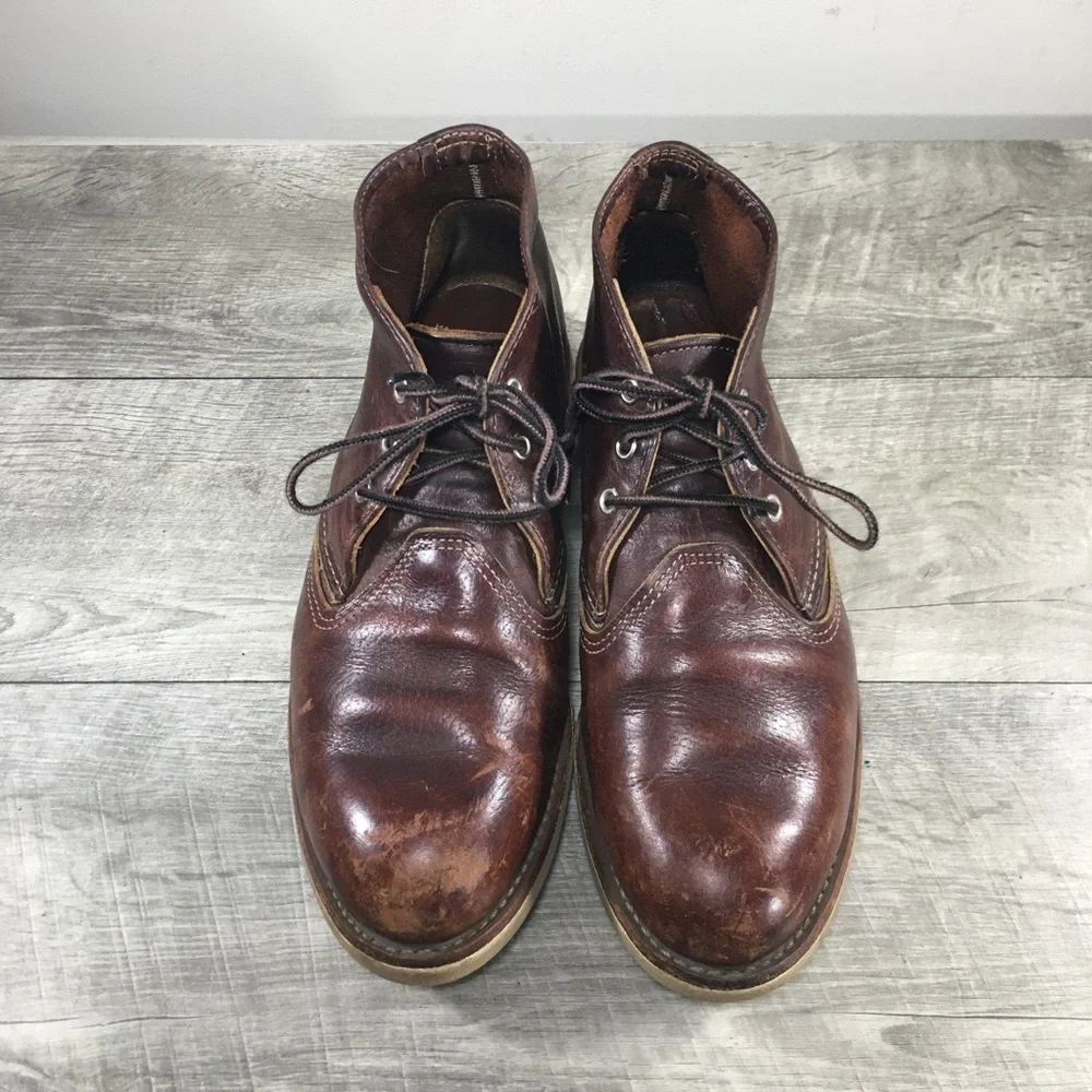 Red Wing 3141 Work Chukka Briar Oil Slick Traction Tred Leather Men Boots Size 9